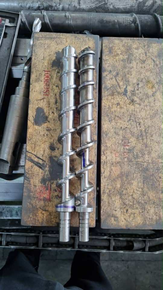 Machined pellet extrusion augers supplied with Swift Storm photography